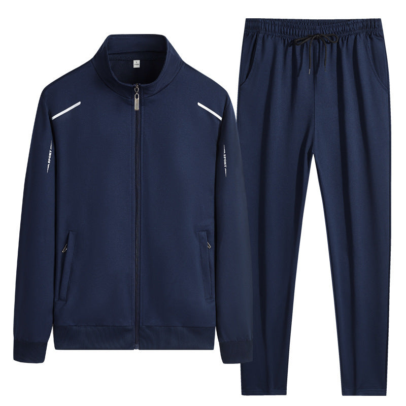 Herren-Trainingsanzug mit Stehkragen und Taschen mit Reißverschluss - Normale Passform
