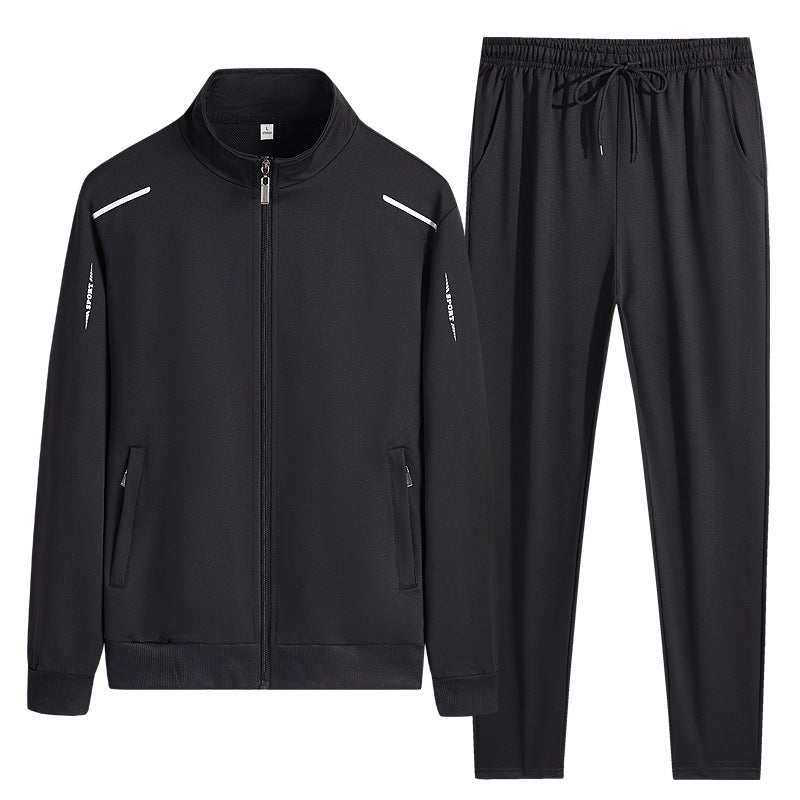 Herren-Trainingsanzug mit Stehkragen und Taschen mit Reißverschluss - Normale Passform