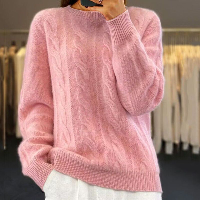 Schlichter Pullover für jeden Tag — Vayrani — Ansicht 4 — Farbe Rosa