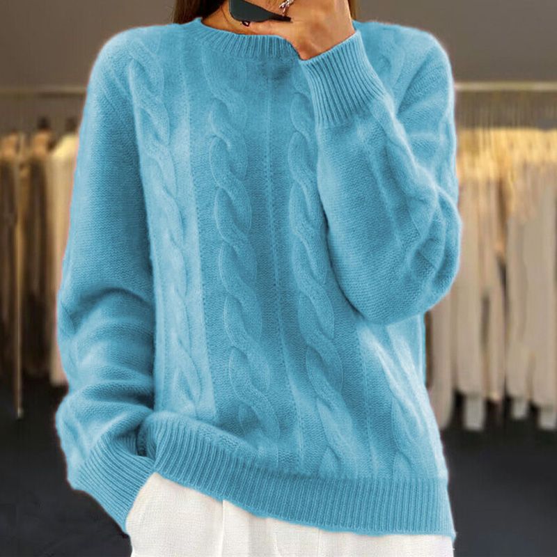 Schlichter Pullover für jeden Tag — Vayrani — Ansicht 5 — Farbe Blau